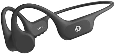 Open Ear Sport Headphones, Soft Silicone Wireless Bone Conduction Earphones, Powerful Bass, 10H Lasting, Multipoint Capable, Quick Charge, Built-in 32GB MP3
