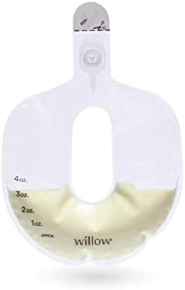Willow Pump Spill-Proof Breast Milk Bags - 48 Ct - Holds 4 oz. Per Self-Sealing Storage Bag - Compatible with Willow 360 or Willow 3.0 Wearable Hands Free Breast Pump