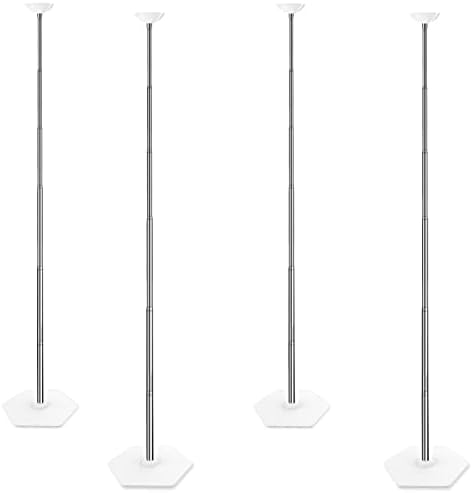 TEKXYZ Telescoping Balloon Stand Set of 4, 1.5ft to 7ft Free Adjustable Metal Balloon Column Stand for Party Decorations