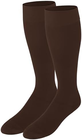 NuVein Medical Compression Stockings, 20-30 mmHg Support for Women & Men, Knee Length, Closed Toe, Brown, X-Large