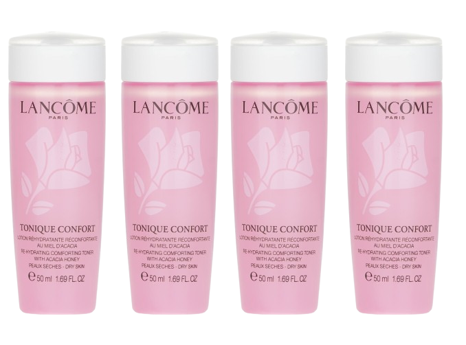 LANCOME Tonique Confort Re-Hydrating Comforting Toner 50ml EA =200ml Lot of 4