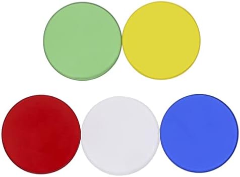 5 Pieces Microscope Filters, 32 35 42 45mm Diameter Biological Microscope Accessories Green Blue Yellow White Red Optical Glass (Color : Diameter 32mm)
