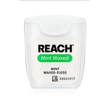 REACH Waxed Dental Floss 6 Pack Bundle, Mint, Plaque Remover, Shred Resistant, Extra Wide Cleaning, Gentle on Gums & Teeth, PFAS-Free, Oral Care, for Adults & Kids, 55yd