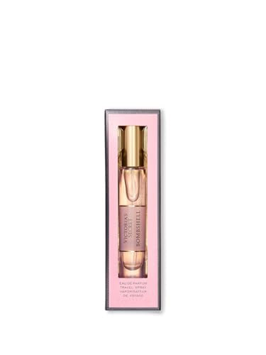 Victoria's Secret Bombshell Eau de Parfum Travel Spray, Notes of Purple Passion Fruit, Shangri-La Peony & Vanilla Orchid, Mini Perfumes for Women (0.23 oz)