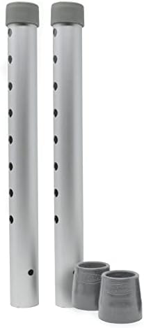 Universal Walker Replacement Legs with Free Rubber Tips - Gray - 1 Pair