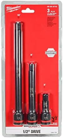 Milwaukee 49-66-6715 3 Piece Shockwave Impact Duty 1/2" Drive Extension Set