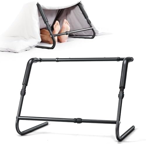 Blanket Lifter for Feet on The Bed–Height & Width Adjustable Bed Cradle for Feets, Keep Blankets Off Feet with Stable Triangle Structure, Anti-Slip Design & Convenient Storage