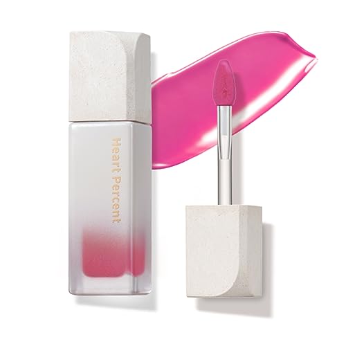 Heart Percent Dote On Mood Pure Glow Tint, Watery & Lightweight Moisturizing Lip Stain Long Lasting Liquid Lipstick 6.8g, #10. Fuchsia Pink
