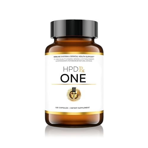 HPD Rx ONE Immunity Boost Multivitamin HPV Supplements for Women and Men | Advanced Immunity Defense Support | Helps HPV Immune Response | 1-Month Supply, 180 Capsules, Pack of 1