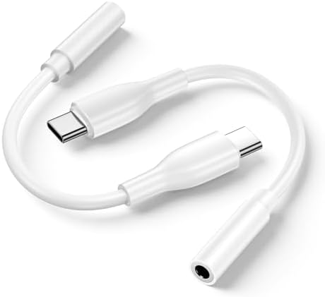 USB C to 3.5mm Headphone Adapter 2Pack for iPhone 16 15/15 Pro/15 Pro Max/15 Plus,iPad,Type C to 3.5mm Cord Aux Car Jack Audio Adapter for Samsung Galaxy S25 A16 5G A15 A56 A55 S23 S22 S21,Pixel 9 Pro