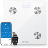 RENPHO Smart Scale, Digital Bathroom Scale for Weight, Scale with BMI, Body Fat, Muscle Mass, Body Composition Analysis, Highly Accurate Bluetooth Scale with APP, 400lbs, White-Elis 1