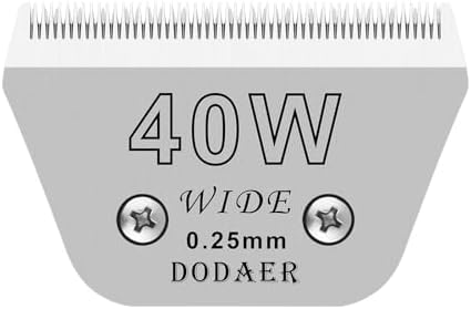 40W Detachable Dog Grooming Wide Blades,Compatible with Andis,Oster A5,Wahl KM10 Series Clippers,Cut Length 1/100"(0.25mm)