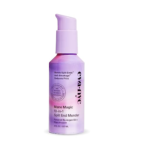 Eva NYC Mane Magic 10-in-1 Split End Mender Hair Treatment, 4 Fl Oz, Repairs ends for healthier, stronger & Damaged hair, GMO, Cruelty-Free