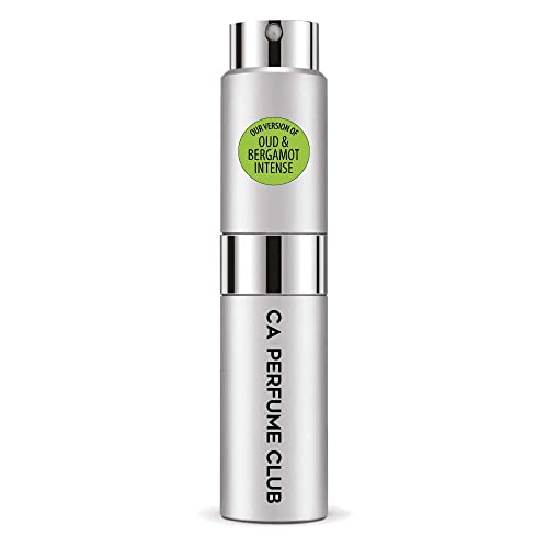 CA Perfume Impression of J. Mlon Oud & Bergamot Intense For Women & Men Replica Version Fragrance Dupes Concentrated Long Lasting Eau de Parfum Spray Refillable Atomizer Bottle 0.27 Fl Oz/8ml-X1