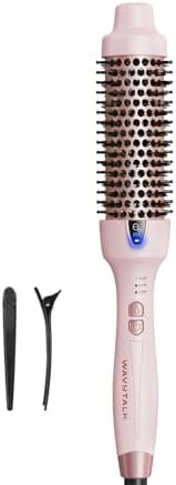 Wavytalk Thermal Brush, 1.5 Inch Negative Ion Blowout Express Thermal Round Brush Creates Salon-Quality Blowouts, lonic Frizz Reduction Makes Hair Shinier & Smoother (Millennial Pink)