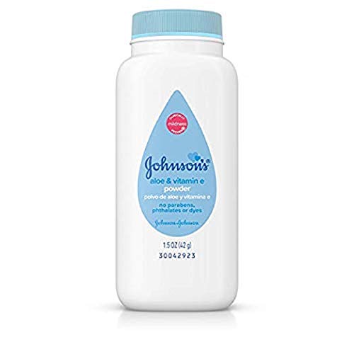Johnson & Johnson 5256 Cornstarch Baby Powder w/Aloe Vera & Vitamin E (Pack of 96)
