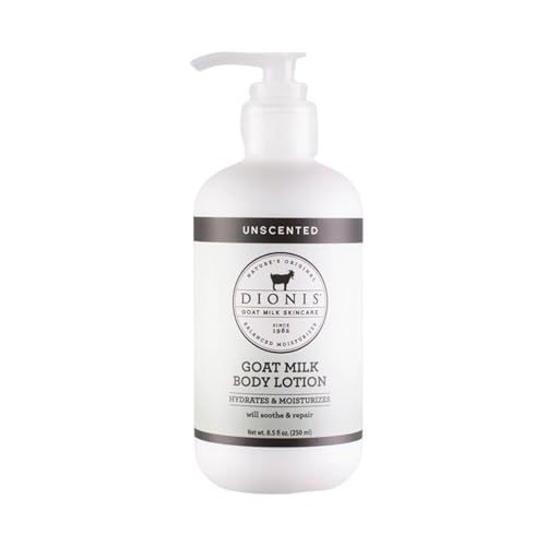 Dionis - Goat Milk Skincare Scented Lotion (8.5 oz) - Moisturize Dry Skin, Great For All Skin Types, Made in the USA - Cruelty-free and Paraben-free (Unscented)