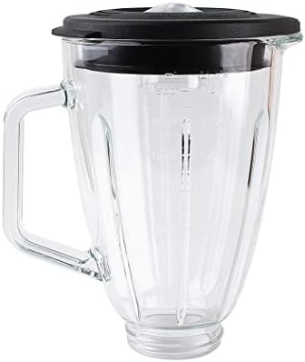 Replacement parts Glass Jar with lid, Compatible with Hamilton Beach Blenders (6cups)