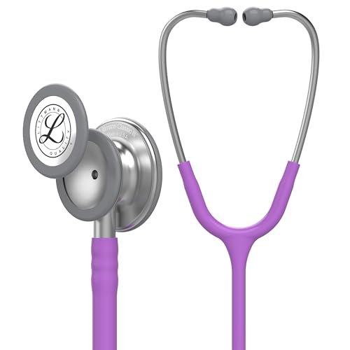 3M Littmann Classic III Monitoring Stethoscope, 5832, More Than 2X as Loud* and Weighs Less**, Stainless Steel Chestpiece, 27" Lavender Tube