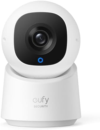 eufy Security Indoor Cam C210, 1080p Resolution Security Camera with 360° PTZ, Plug-in Security Indoor Camera with 2.4G Wi-Fi, Human/Motion AI, Night Vision, AI Tracking (Renewed)