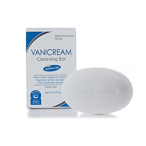 Vanicream Cleansing Bar | Fragrance, Gluten and Sulfate Free | For Sensitive Skin | Gently Cleanses and Moisturizes | 3.9 Ounce | Pack of 12