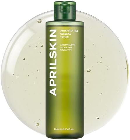 APRILSKIN Artemisia Korean Rice Toner | 100% Korean Mugwort | Hydration Boost Facial Toner | Vegan, Cruelty Free, Low pH, | No sulfates and Artificial Fragrance | Korean Skin Care | 6.76 oz