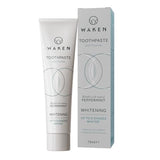 Waken Whitening Toothpaste, clinically tested whitening formula for up to 8 shades whiter teeth, prevents enamel stains, SLS-free, Vegan Friendly, 100% Recyclable, Natural Peppermint Flavour, 75ml