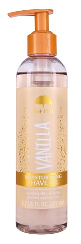 Tree Hut Vanilla Moisturizing & Hydrating Bare Shave Oil | Made with Soothing Jojoba Oil | Gel-to-Oil Formula Helps Prevent Razor Bumps, Ingrown Hairs, & Skin Irritation | 7.7 fl oz.