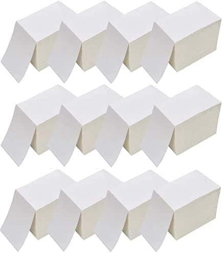 4 x 6 Fanfold Labels, 12000 Thermal Shipping Labels for FedEx Shipping Label (12 Stack- 12000 Labels)