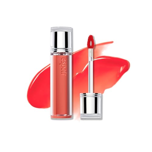 Espoir Couture Lip Tint Glaze #2 Odd Coral 0.14oz | Volumizing Lip Stain with Syrupy Shine | Long-Lasting & Vibrant Color for Radiant Lip Look | Moisturizing & Glossy Lip Tint | Korean Lip Makeup