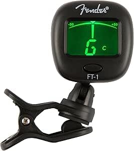 FenderMusical FT-1 Professional Clip-On Chromatic Tuner, Green Display