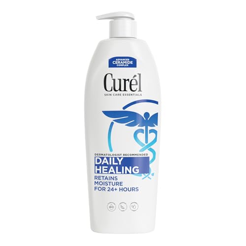 Curél Daily Healing Body Lotion for Dry Skin, Repairs Dry Skin and Retains Moisture, Body and Hand Lotion, 20 Ounce, with Advanced Ceramides Complex