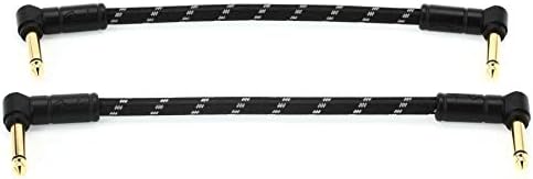 Fender DELUXE 6" CABLE BTWD 2 PACK, 1/4" Angle Electric Guitar Electronics (990820087)