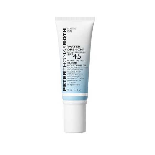 Peter Thomas Roth | Water Drench Broad Spectrum SPF 45 Hyaluronic Cloud Moisturizer | SPF Moisturizer For Face, Lightweight Sunscreen For Face (Pack of 1)