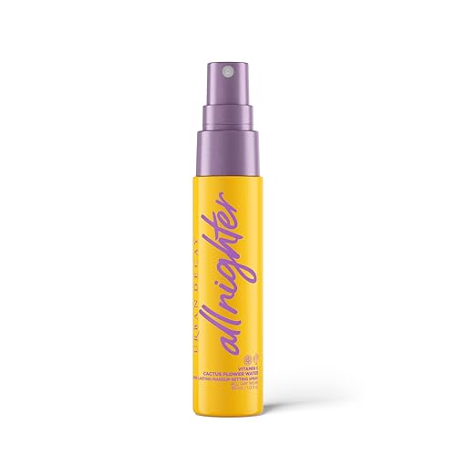 Urban Decay All Nighter Vitamin C Hydrating Makeup Setting Spray for Face, Transfer-Resistant, Waterproof, 16 HR Wear, with Vitamin C & Cactus Flower Water, Illuminated Finish, for Dry Skin, Vegan