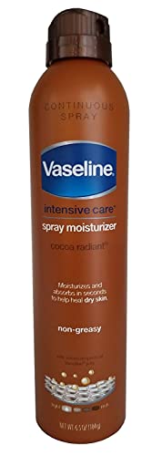 Vaseline, Spray & Go Moisturizer, Cocoa Radiant - 6.5 oz (Pack of 4)