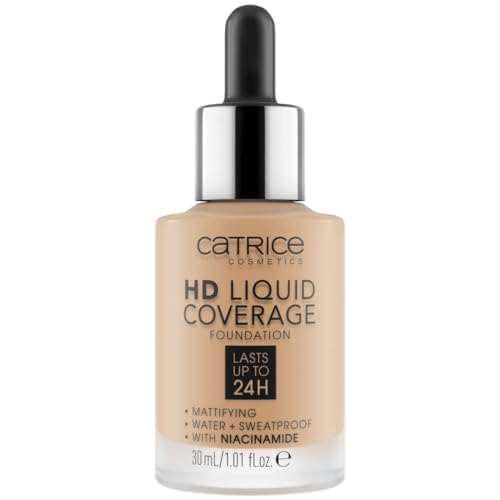 Catrice | HD Liquid Coverage Foundation | High & Natural Coverage | Vegan & Cruelty Free (032 | Nude Beige)