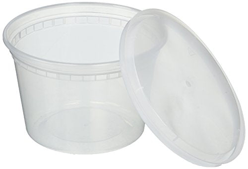 Deli Food Storage Containers with Lids, 16 Ounce (48 Count)