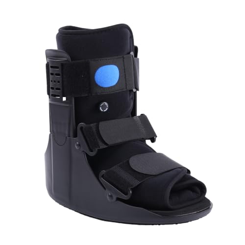 Air Cam Walking Boot, Short Walker Boot Fracture Boot for Sprained Ankle and Achilles Tendon, Inflatable Orthopaedic Boot for Broken Foot Post-Op Rehab (Medium)