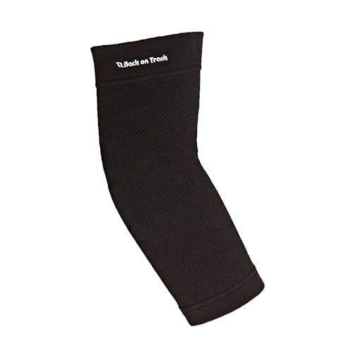 Back on Track Physio Elbow Brace 4-Way Stretch 1207 with Welltex Technology, Black, Medium