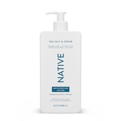 Native Body Lotion Contains Naturally Derived Plant-Based Moisturizers for Women and Men | Restores Dry Skin, Sea Salt & Cedar, 16.5 fl oz
