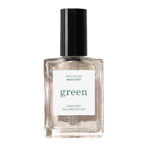 Manucurist • Green Base coat • Nail Polish base • 12-free • 78.5% Plant-Based Ingredients • Made in France • 0.5 fl oz