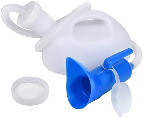 Female Urinal, Urinals for Women, 2000ml Urine Bottle for Women, 3 in 1 Portable Female Urinals, Spill Proof Men's Potty Portable Urinal, 45.2" Long Tube with Lid for Camping Car Travel Pregnant Women