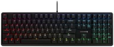 Cherry MX RGB Mechanical Keyboard with MX Red Silent Gold-Crosspoint Key switches for typists, Programmers, Creator, Coder, Work in The Office or at Home G80-3000N RGB (Full Size), Black (Renewed)