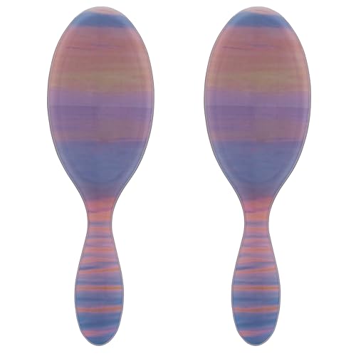 Wet Brush Original Detangling Hair Brush, Purple (Desert Afterglow) - Ultra-Soft IntelliFlex Bristles - Detangler Brush Glide Through Tangles With Ease For All Hair Types - For Women & Men (Pack of 2)