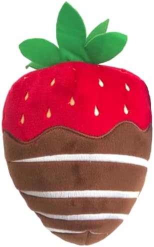 Huxley & Kent for Dogs | Chocolate Strawberry (Small) | Valentine's Day Funny Dog Toy | Power Plush Dog Toy with Squeaker | Dog Gift | Fun, Durable | H&K Squeaky Dog Toy