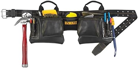 DEWALT DG5472 Carpenter's Top Grain Leather Apron, 12 Pocket