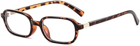 FEISEDY Fashion Rectangular Blue Light Glasses for Women Retro Small Frames Vintage Trendy 90s Square Eyeglasses B0255