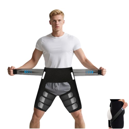 Thigh Compression Sleeve | Hip Sciatica Pain Relief Device Brace | Hamstring & Groin Compression Sleeve Wrap for Sciatic Nerve Relief | Hip Support Brace for Women & Men