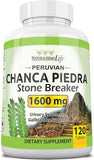 NATURALISOMOLIFE Chanca Piedra 1600 mg - 120 Tablets Kidney Stone Crusher Gallbladder Support Peruvian Chanca Piedra Made in The USA